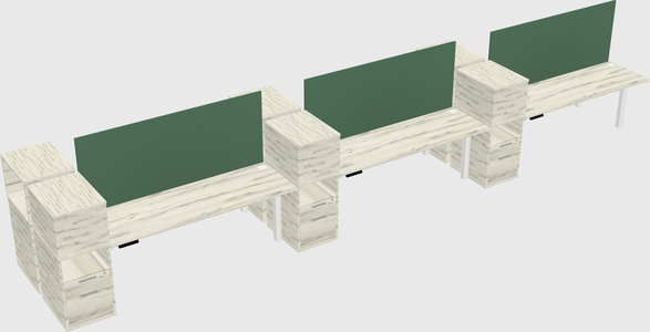 Shared electric desk + cabinet