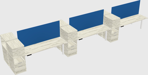 Shared electric desk + cabinet