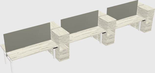 Shared electric desk + cabinet