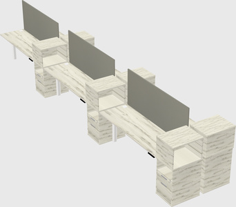Shared electric desk + cabinet