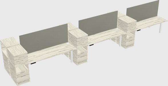 Shared electric desk + cabinet