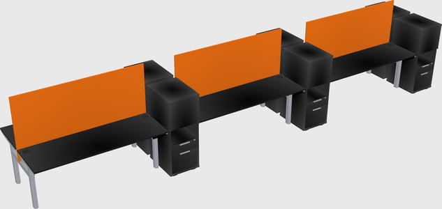 Shared electric desk + cabinet