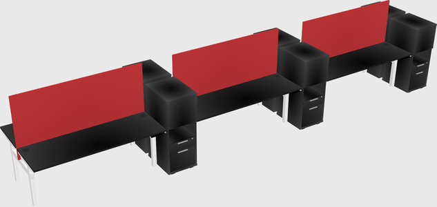 Shared electric desk + cabinet