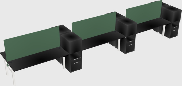 Shared electric desk + cabinet