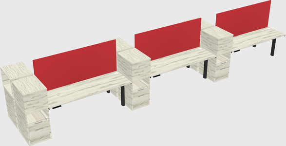 Shared electric desk + cabinet