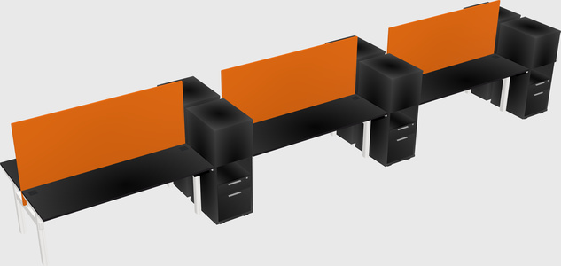 Shared electric desk + cabinet