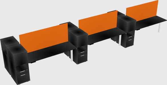 Shared electric desk + cabinet