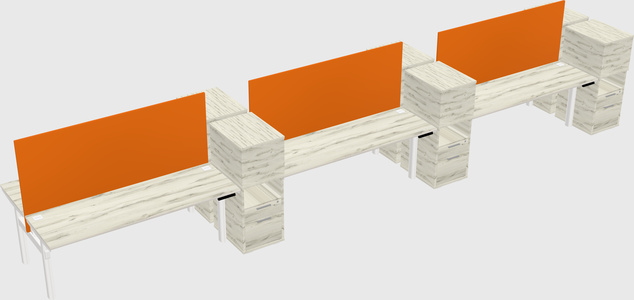 Shared electric desk + cabinet