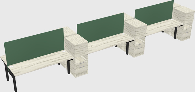 Shared electric desk + cabinet