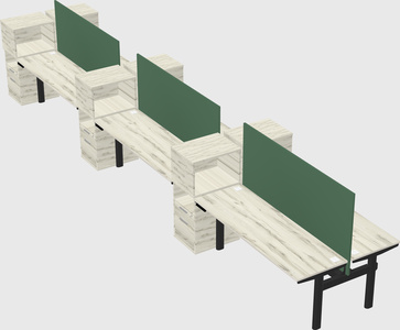 Shared electric desk + cabinet