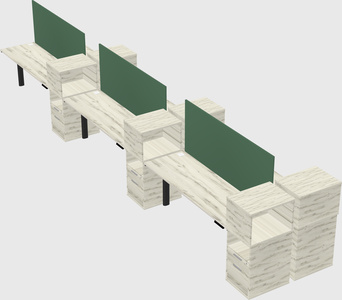 Shared electric desk + cabinet
