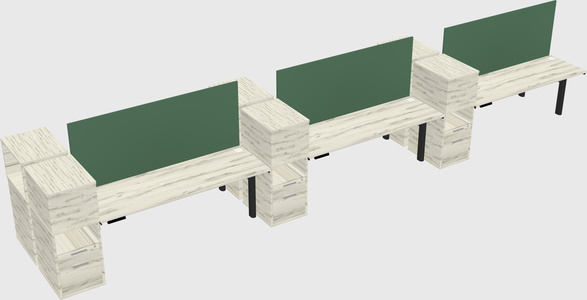 Shared electric desk + cabinet