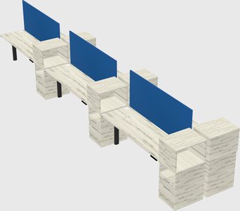 Shared electric desk + cabinet