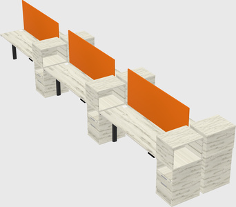 Shared electric desk + cabinet