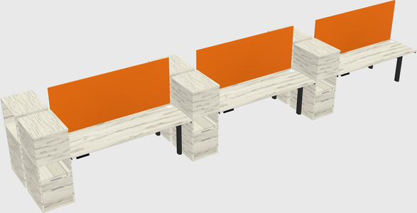 Shared electric desk + cabinet