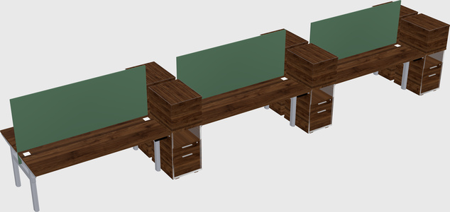 Shared electric desk + cabinet