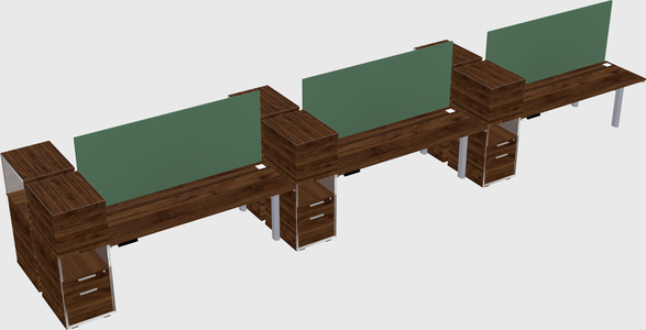 Shared electric desk + cabinet