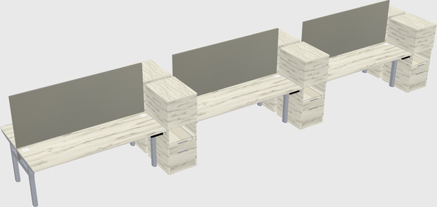 Shared electric desk + cabinet