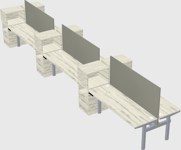Shared electric desk + cabinet