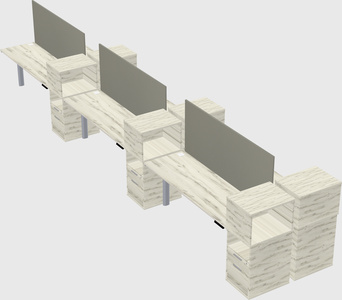 Shared electric desk + cabinet