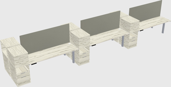 Shared electric desk + cabinet