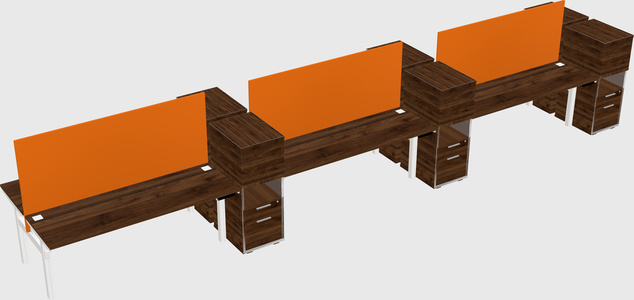 Shared electric desk + cabinet