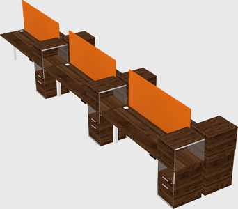 Shared electric desk + cabinet