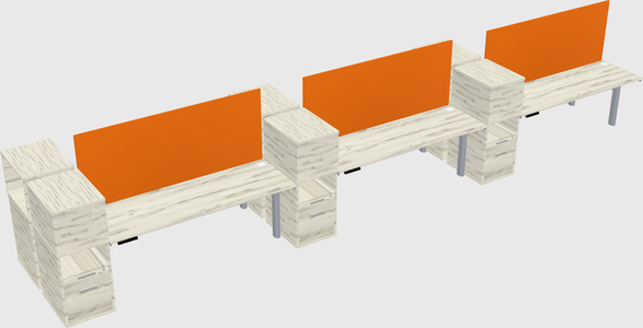 Shared electric desk + cabinet