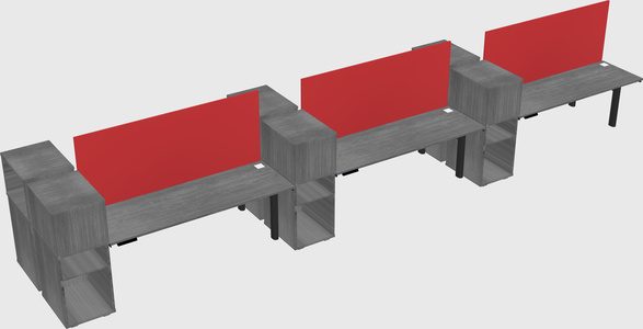 Shared electric desk + cabinet