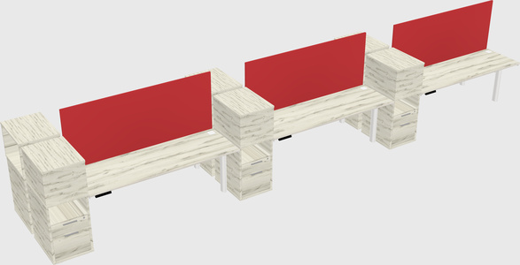 Shared electric desk + cabinet
