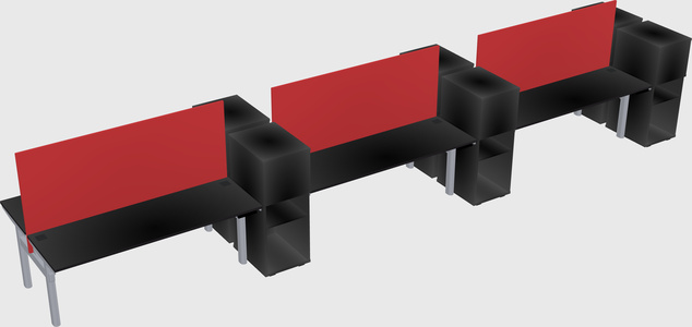 Shared electric desk + cabinet