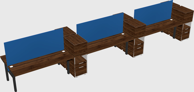 Shared electric desk + cabinet