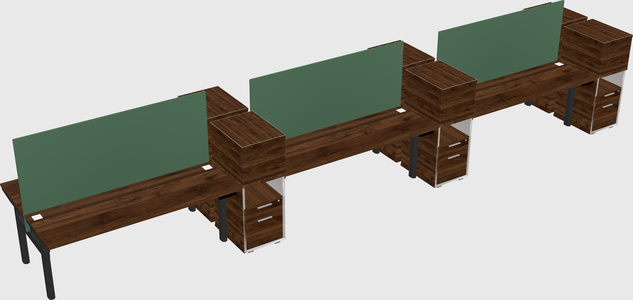 Shared electric desk + cabinet