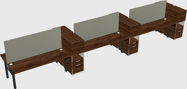 Shared electric desk + cabinet