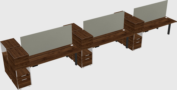 Shared electric desk + cabinet