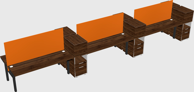 Shared electric desk + cabinet