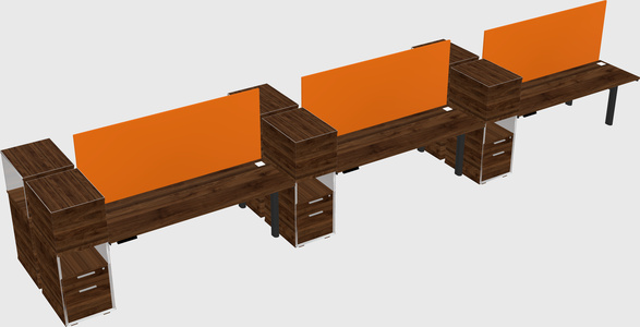Shared electric desk + cabinet