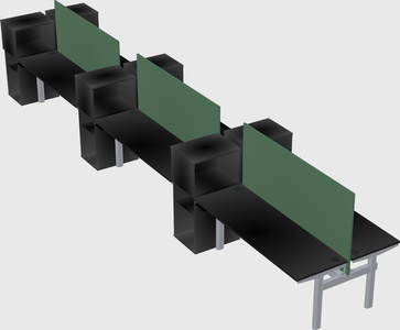 Shared electric desk + cabinet