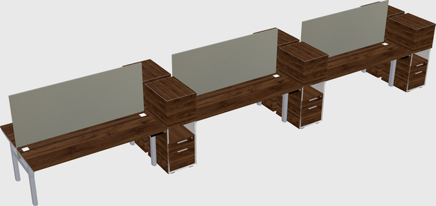 Shared electric desk + cabinet
