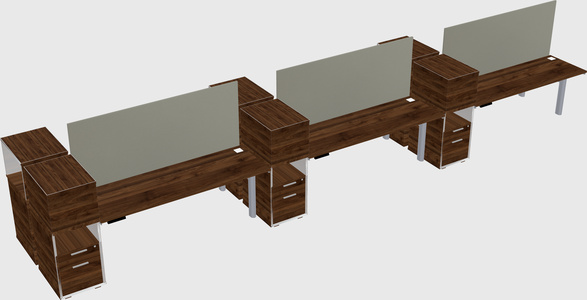Shared electric desk + cabinet