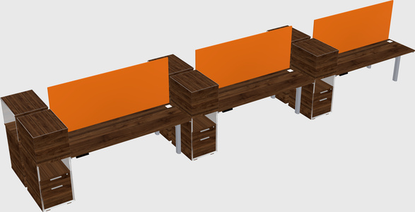 Shared electric desk + cabinet