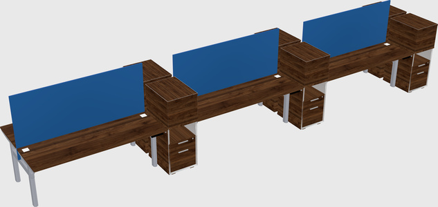 Shared electric desk + cabinet