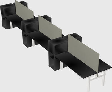 Shared electric desk + cabinet
