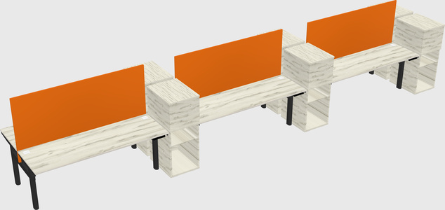 Shared electric desk + cabinet