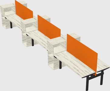 Shared electric desk + cabinet