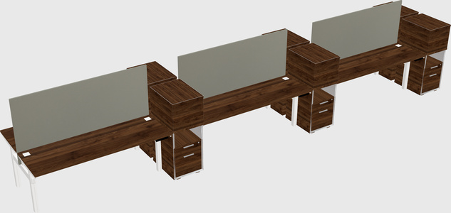 Shared electric desk + cabinet