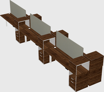 Shared electric desk + cabinet