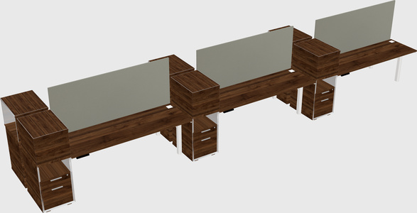 Shared electric desk + cabinet
