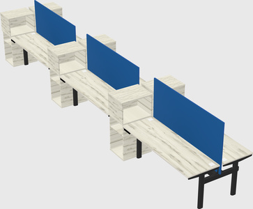 Shared electric desk + cabinet