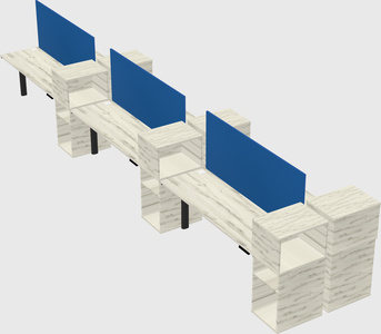 Shared electric desk + cabinet